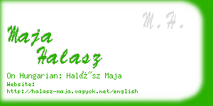 maja halasz business card